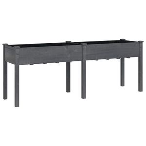 vidaXL sz&uuml;rke t&ouml;m&ouml;r fenyőfa kerti &uuml;ltetől&aacute;da b&eacute;l&eacute;ssel 203x53x76 cm