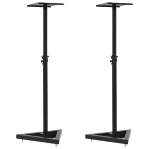 vidaXL 2 darab fekete ac&eacute;l st&uacute;di&oacute; monitorhangfal &aacute;llv&aacute;ny