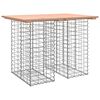 vidaXL t&ouml;m&ouml;rfa kerti asztal gabion mint&aacute;val 100 x 70 x 72 cm Douglas