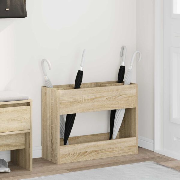 vidaXL Napernyő &Aacute;llv&aacute;ny t&aacute;rol&oacute;val Sonoma t&ouml;lgy 65 x 24 x 50 cm Faanyag