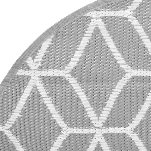 vidaXL k&uuml;lt&eacute;ri szőnyeg ARAKIL sz&uuml;rke &Oslash;160 cm PP