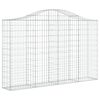 vidaXL &iacute;ves horganyzott vas gabion kos&aacute;r 200x30x120/140 cm