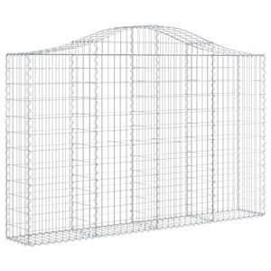 vidaXL &iacute;ves horganyzott vas gabion kos&aacute;r 200x30x120/140 cm