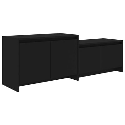 vidaXL fekete forgácslap TV-szekrény 146,5 x 35 x 50 cm