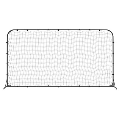 vidaXL fekete HDPE foci-visszapattanó háló 366 x 90 x 183 cm