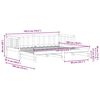 vidaXL Kihúzható nappali ágy Faggyú barna 193.5 x 184 x 66 cm