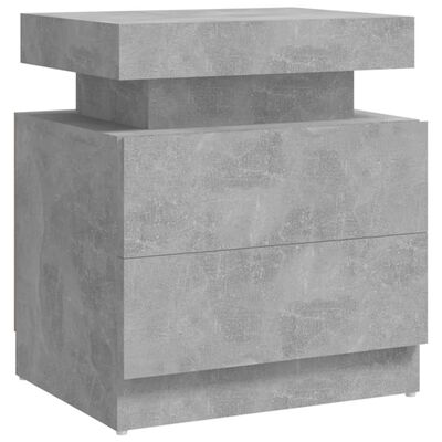 vidaXL betonszürke forgácslap éjjeliszekrény 45 x 35 x 52 cm
