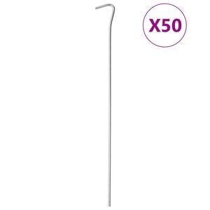 vidaXL 50 db horganyzott ac&eacute;l s&aacute;torc&ouml;vek 30 cm &Oslash;4 mm