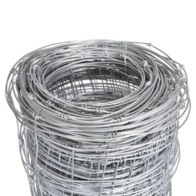 vidaXL ezüst horganyzott acél kerti kerítés 50 m 150 cm