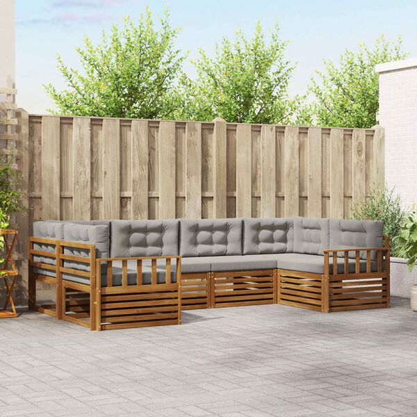 vidaXL &Uuml;lőgarnit&uacute;r&aacute;k 6 pcs Term&eacute;szetes &eacute;s Vil&aacute;gossz&uuml;rke T&ouml;m&ouml;r Ak&aacute;cfa