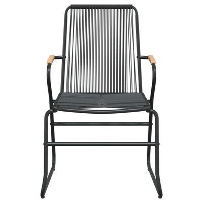 vidaXL 4 db fekete PVC rattan kerti szék 58 x 59 x 85,5 cm