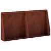 vidaXL T&aacute;mfal 2 db 40 x 12 x 30 cm Időj&aacute;r&aacute;s&aacute;ll&oacute; Ac&eacute;l Rozsd&aacute;s