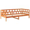 vidaXL viaszbarna t&ouml;m&ouml;r fenyőfa kanap&eacute;&aacute;gy matrac n&eacute;lk&uuml;l 90 x 200 cm
