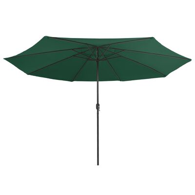 vidaXL zöld kültéri napernyő fémrúddal 400 cm
