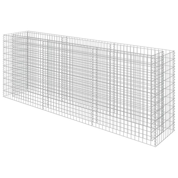 vidaXL horganyzott ac&eacute;l gabion magas&aacute;gy&aacute;s 270 x 50 x 100 cm