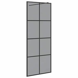 vidaXL Walk-in zuhanyfal Fekete 80 x 195 cm edzett üveg