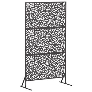 vidaXL Mag&aacute;nszf&eacute;ra K&eacute;pernyő 100 x 50 x 180 cm Ac&eacute;l Fekete