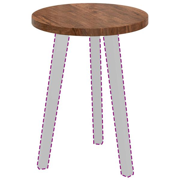 vidaXL Asztallap sötétbarna Ø 40 x 2.5 cm Masszív tölgyfa