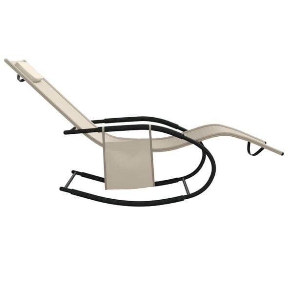 vidaXL kr&eacute;msz&iacute;nű ac&eacute;l &eacute;s textil&eacute;n hint&aacute;z&oacute; napoz&oacute;&aacute;gy