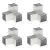 vidaXL 4 darab Y alak&uacute; horganyzott f&eacute;m oszloptart&oacute; 101 x 101 mm