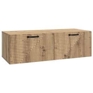 vidaXL Fali TV szekr&eacute;ny K&eacute;zműves T&ouml;lgy 98 x 41 x 30 cm Szerelt Fa