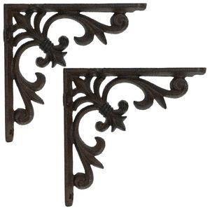 vidaXL Fali polctart&oacute;k 2 db Antik Barna 10 x 10 x 2,8 cm Ac&eacute;l