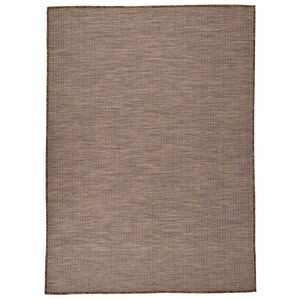 vidaXL barna lapos sz&ouml;v&eacute;sű k&uuml;lt&eacute;ri szőnyeg 200 x 280 cm