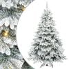 vidaXL Mű kar&aacute;csonyfa 300 LED-del &aacute;llv&aacute;nnyal Feh&eacute;r 240 cm PE &eacute;s PVC