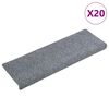 vidaXL 20 db &ouml;ntapad&oacute;s l&eacute;pcsőszőnyeg, vil&aacute;gossz&uuml;rke, t&eacute;glalap alak&uacute; sz&eacute;llel, 65 x 21 x 4 cm