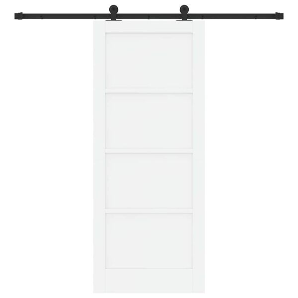 vidaXL Cs&uacute;sz&oacute; ajt&oacute; Feh&eacute;r &eacute;s fekete 83 x 202 cm T&ouml;m&ouml;r fenyőfa