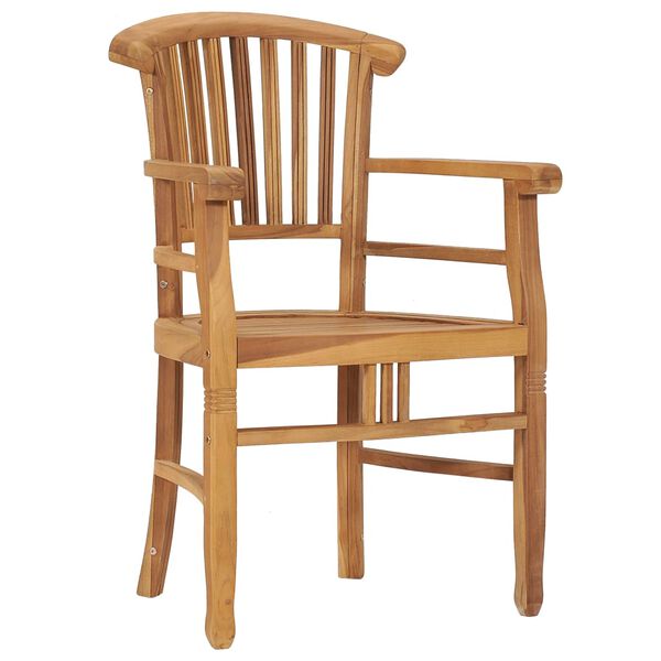 vidaXL 5 r&eacute;szes t&ouml;m&ouml;r t&iacute;kfa kerti &eacute;tkezőgarnit&uacute;ra