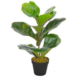 vidaXL z&ouml;ld, cserepes mű lantlevelű fikusz 45 cm