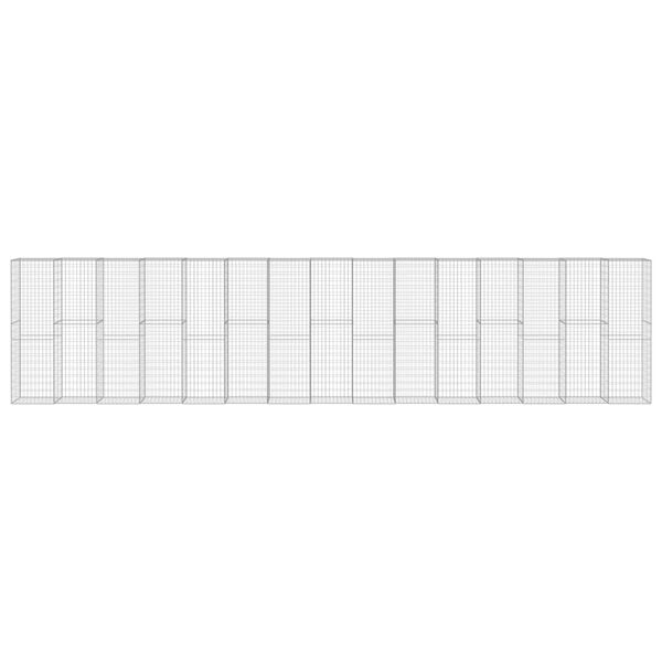 vidaXL horganyzott acél gabion fal borítással 900 x 50 x 200 cm