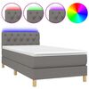 vidaXL s&ouml;t&eacute;tsz&uuml;rke sz&ouml;vet rug&oacute;s &eacute;s LED-es &aacute;gy matraccal 80 x 200 cm