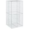 vidaXL horganyzott vas gabion kos&aacute;r fed&eacute;llel 100 x 100 x 200 cm