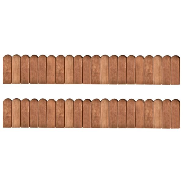 vidaXL 2 db impregn&aacute;lt fenyőfa bordűrtekercs 120 cm