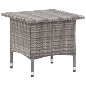 vidaXL sz&uuml;rke polyrattan te&aacute;z&oacute;asztal 50 x 50 x 47 cm