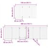 vidaXL feh&eacute;r ny&aacute;rfa 9 paneles &ouml;sszecsukhat&oacute; kutyakapu ajt&oacute;val 450 cm