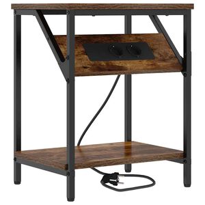 vidaXL &Eacute;jjeliszekr&eacute;ny F&uuml;st&ouml;lt t&ouml;lgy 38 x 30 x 48 cm Faanyag