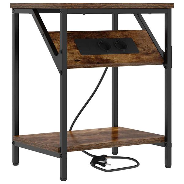 vidaXL &Eacute;jjeliszekr&eacute;ny F&uuml;st&ouml;lt t&ouml;lgy 38 x 30 x 48 cm Faanyag