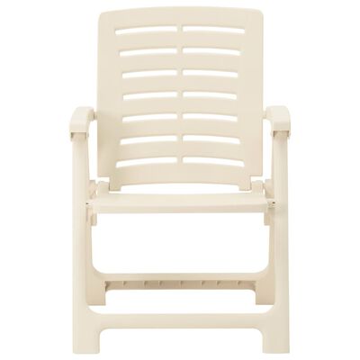 vidaXL 2 db fehér műanyag kerti szék