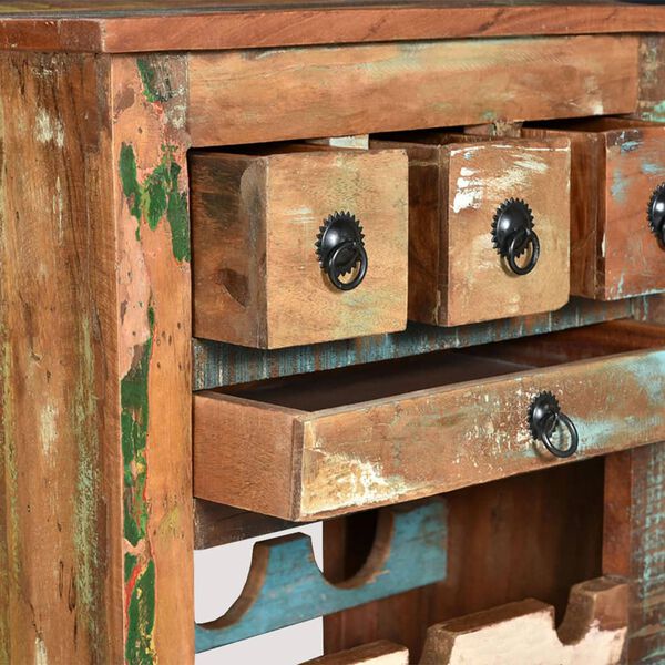 vidaXL &uacute;jrahasznos&iacute;tott fa bortart&oacute; &aacute;llv&aacute;ny 9 palackhoz