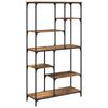vidaXL K&ouml;nyvespolc 5 szintes 99 x 35,5 x 176 cm Szerelt Fa Antik Fa