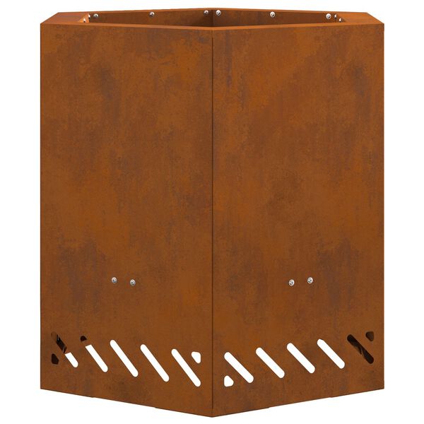 vidaXL Füstmentes Tűzhely Barna 48 x 48 x 51 cm Acél