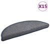 vidaXL 15 db vil&aacute;gosk&eacute;k &eacute;s k&eacute;k l&eacute;pcsőszőnyeg, 56 x 17 x 3 cm, f&eacute;lk&ouml;r alak&uacute;