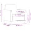 vidaXL kr&eacute;msz&iacute;nű műbőr kanap&eacute;fotel 60 cm