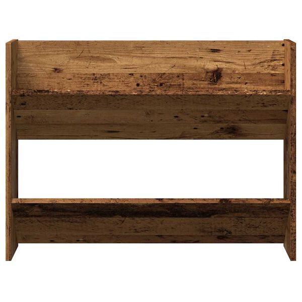 vidaXL antik fa sz&iacute;nű szerelt fa fali cipőszekr&eacute;ny 80 x 18 x 60 cm