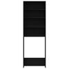vidaXL Mos&oacute;g&eacute;p Szekr&eacute;ny Fekete t&ouml;lgy 64 x 24 x 190 cm Faanyag