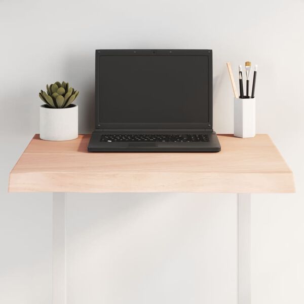 vidaXL asztallap 60x40x(2-4) cm kezeletlen tömör fa élőszegélyes