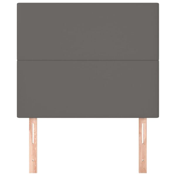 vidaXL szürke műbőr fejtámla 80x5x118/128 cm